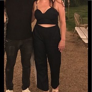 Jean jumper with cutout